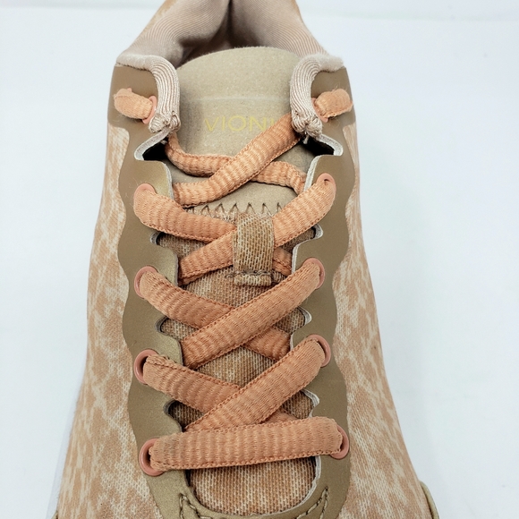Vionic Python Lace Up Peach Gold Sneakers Women - Picture 10 of 12
